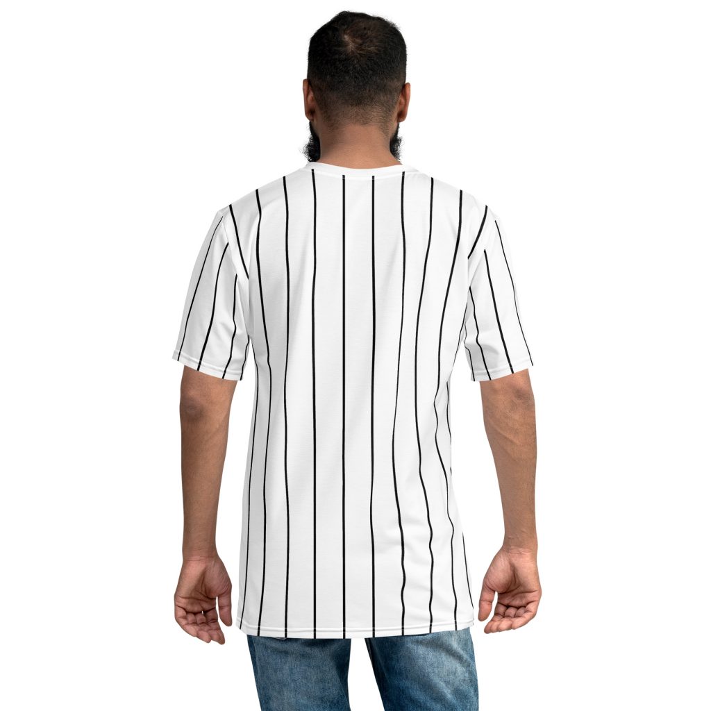 Stripes Jersey Weiß von SNAZZY CLOTHING – Rückansicht