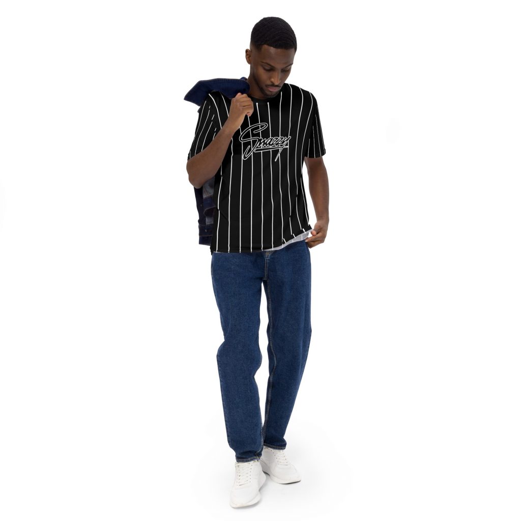 Stripes Jersey Schwarz von SNAZZY CLOTHING – Vorderansicht