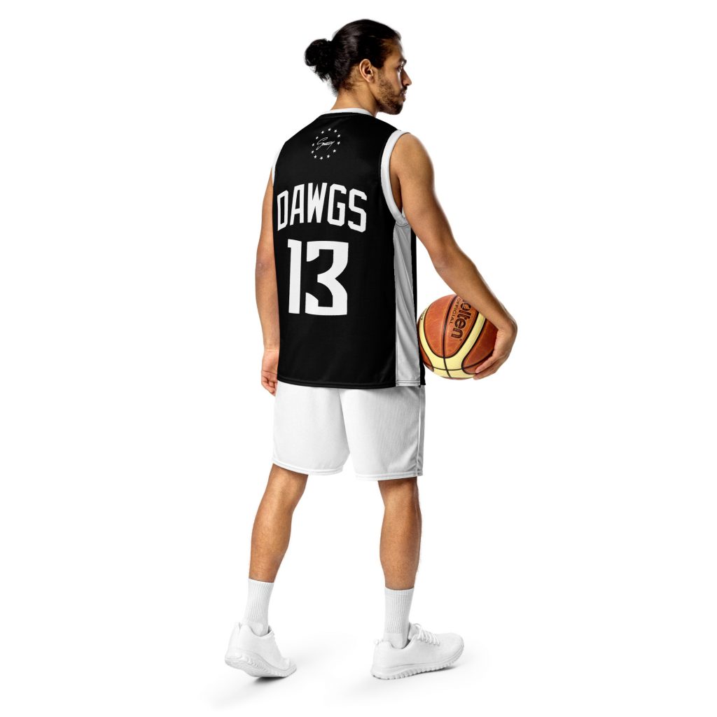 Dawgs 13 Basketball Tank Top Schwarz von SNAZZY CLOTHING – Rückansicht