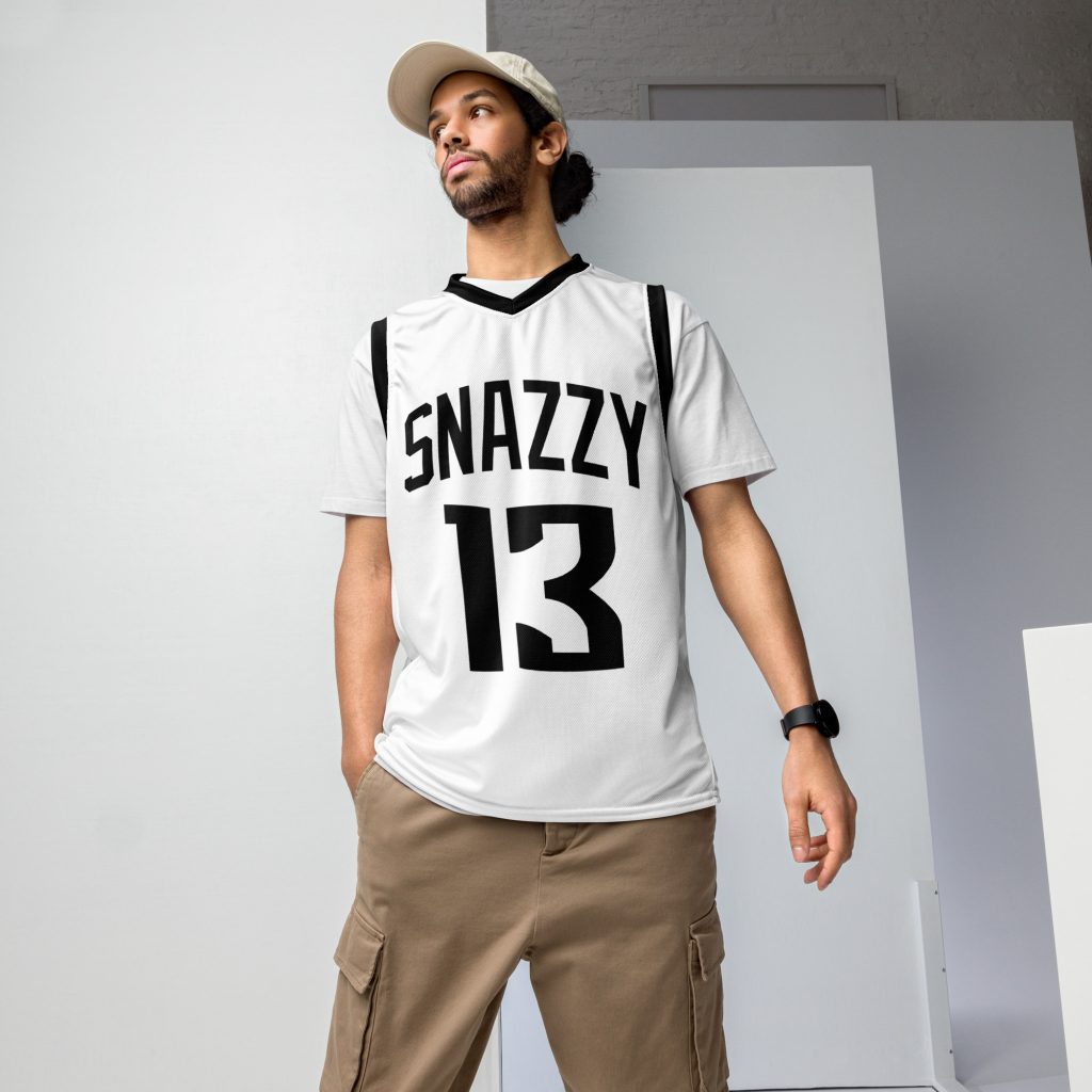 Dawgs 13 Basketball Tank Top Weiß von SNAZZY CLOTHING – Vorderansicht