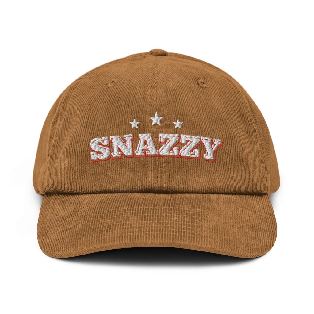Howdy Cord Cap Kamelbraun von SNAZZY CLOTHING – Vorderansicht