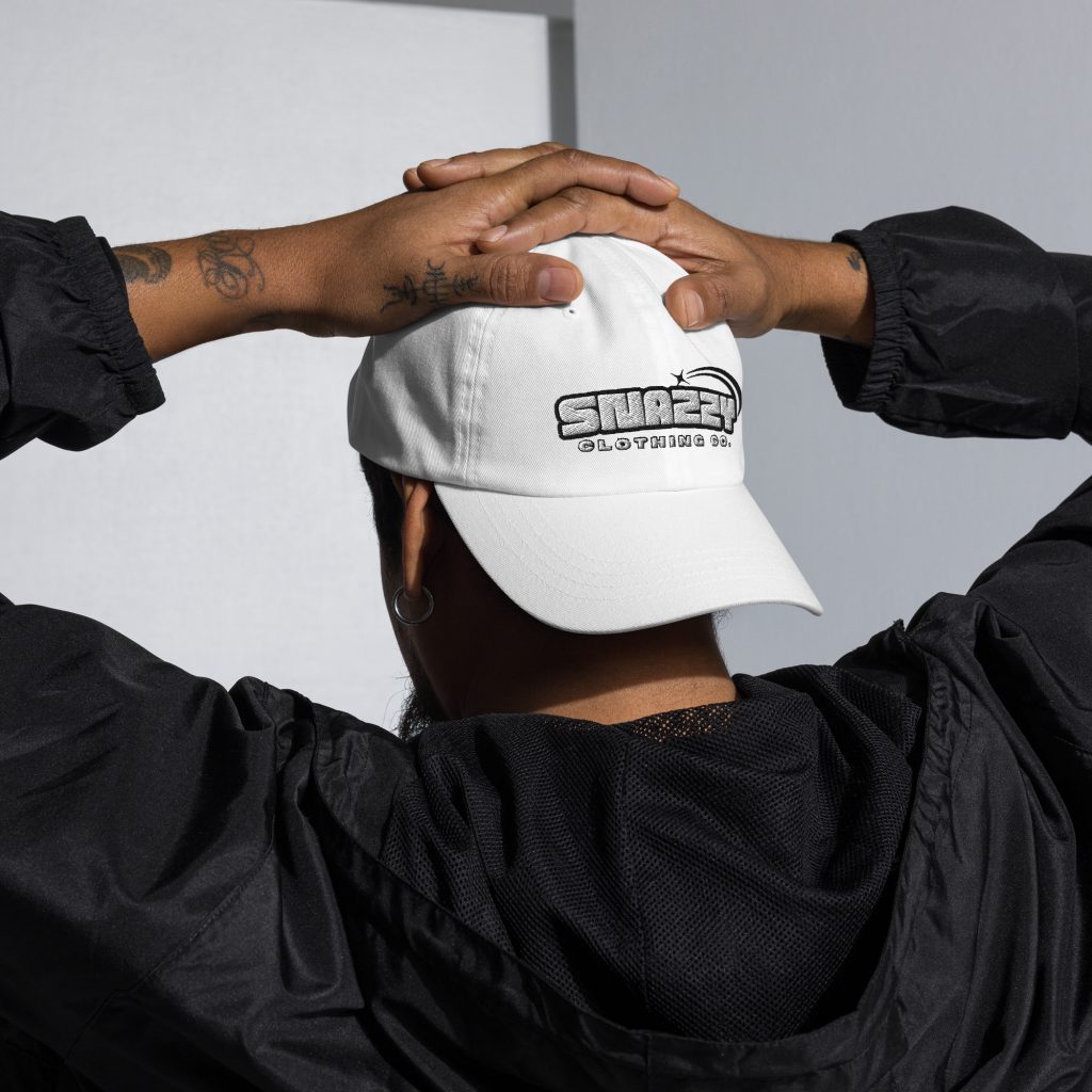 Starlight Dad Cap Weiß von SNAZZY CLOTHING – Vorderansicht