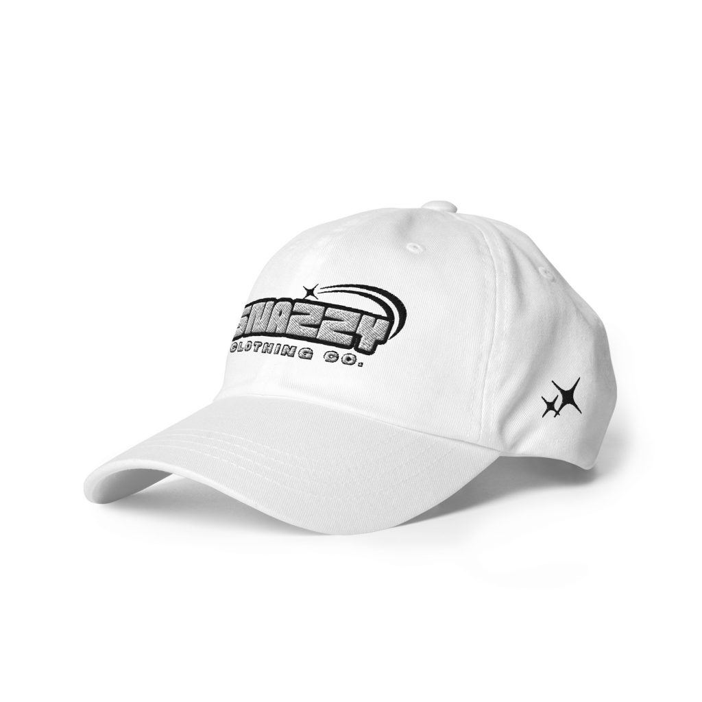 Starlight Dad Cap Weiß von SNAZZY CLOTHING – Vorderansicht