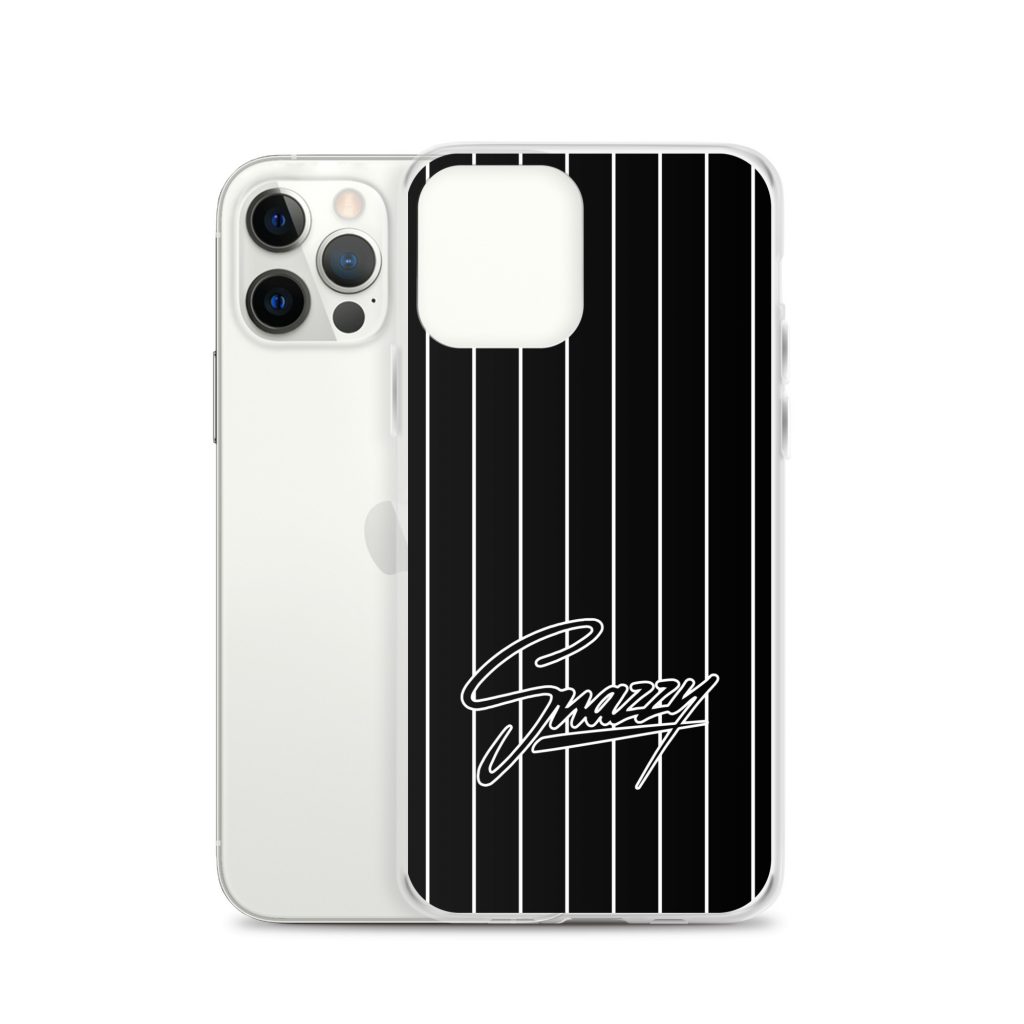 Stripes iPhone-Hülle Schwarz-Weiß von SNAZZY CLOTHING – Ansicht 15