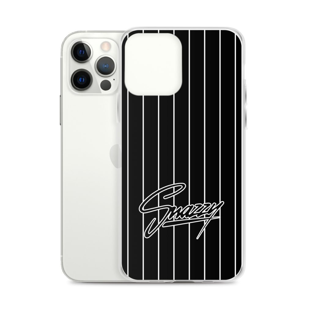 Stripes iPhone-Hülle Schwarz-Weiß von SNAZZY CLOTHING – Ansicht 17