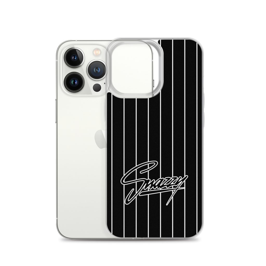 Stripes iPhone-Hülle Schwarz-Weiß von SNAZZY CLOTHING – Ansicht 30