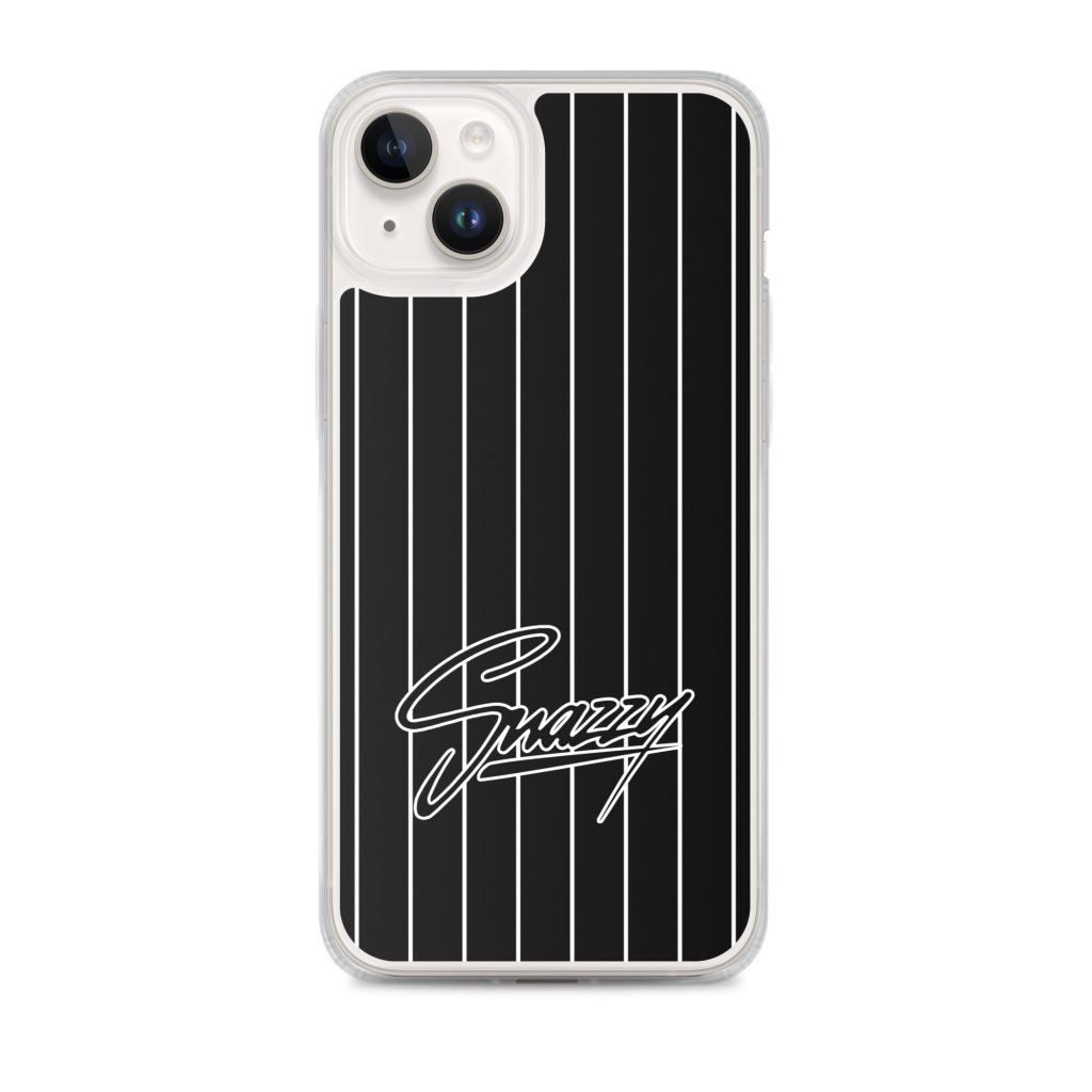 Stripes iPhone-Hülle Schwarz-Weiß von SNAZZY CLOTHING – Ansicht 18