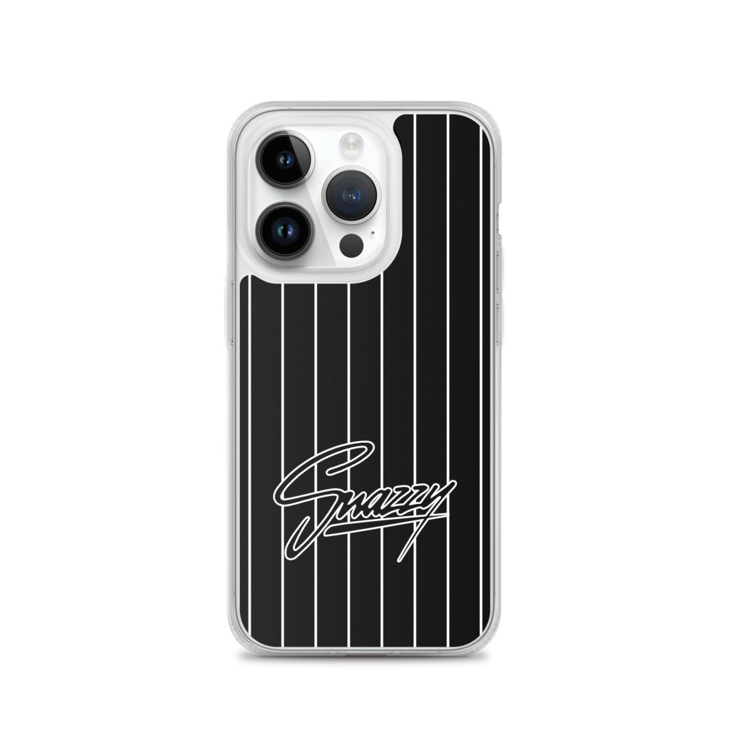 Stripes iPhone-Hülle Schwarz-Weiß von SNAZZY CLOTHING – Ansicht 20