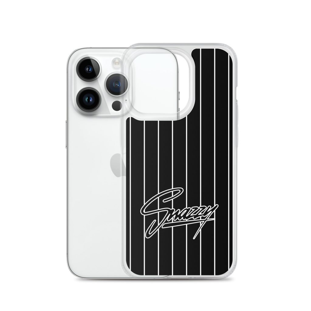 Stripes iPhone-Hülle Schwarz-Weiß von SNAZZY CLOTHING – Ansicht 21