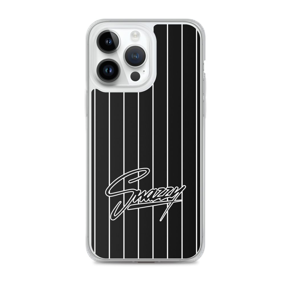 Stripes iPhone-Hülle Schwarz-Weiß von SNAZZY CLOTHING – Ansicht 22
