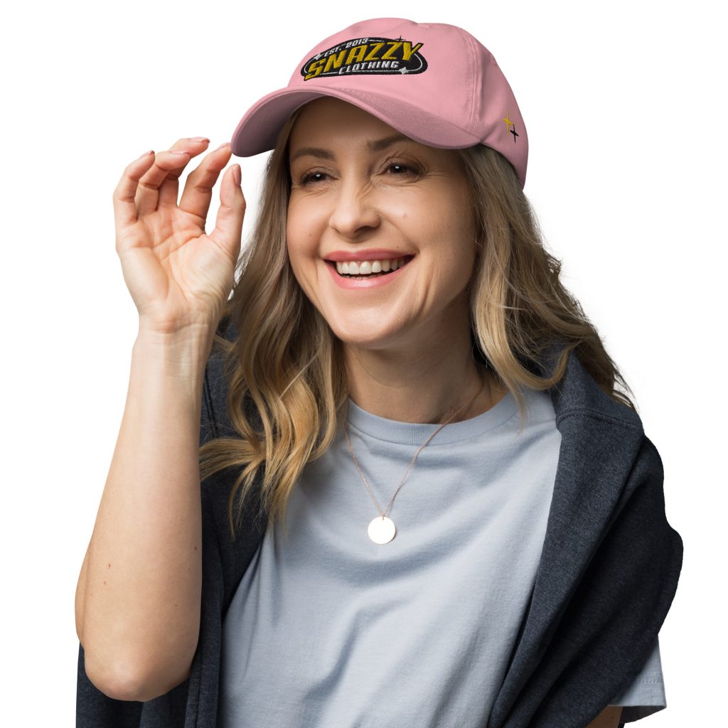 Orbit Dad Cap Pink von SNAZZY CLOTHING – Vorderansicht