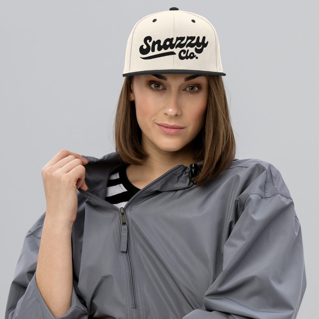 Genty Snapback Natur-Schwarz von SNAZZY CLOTHING – Rückansicht