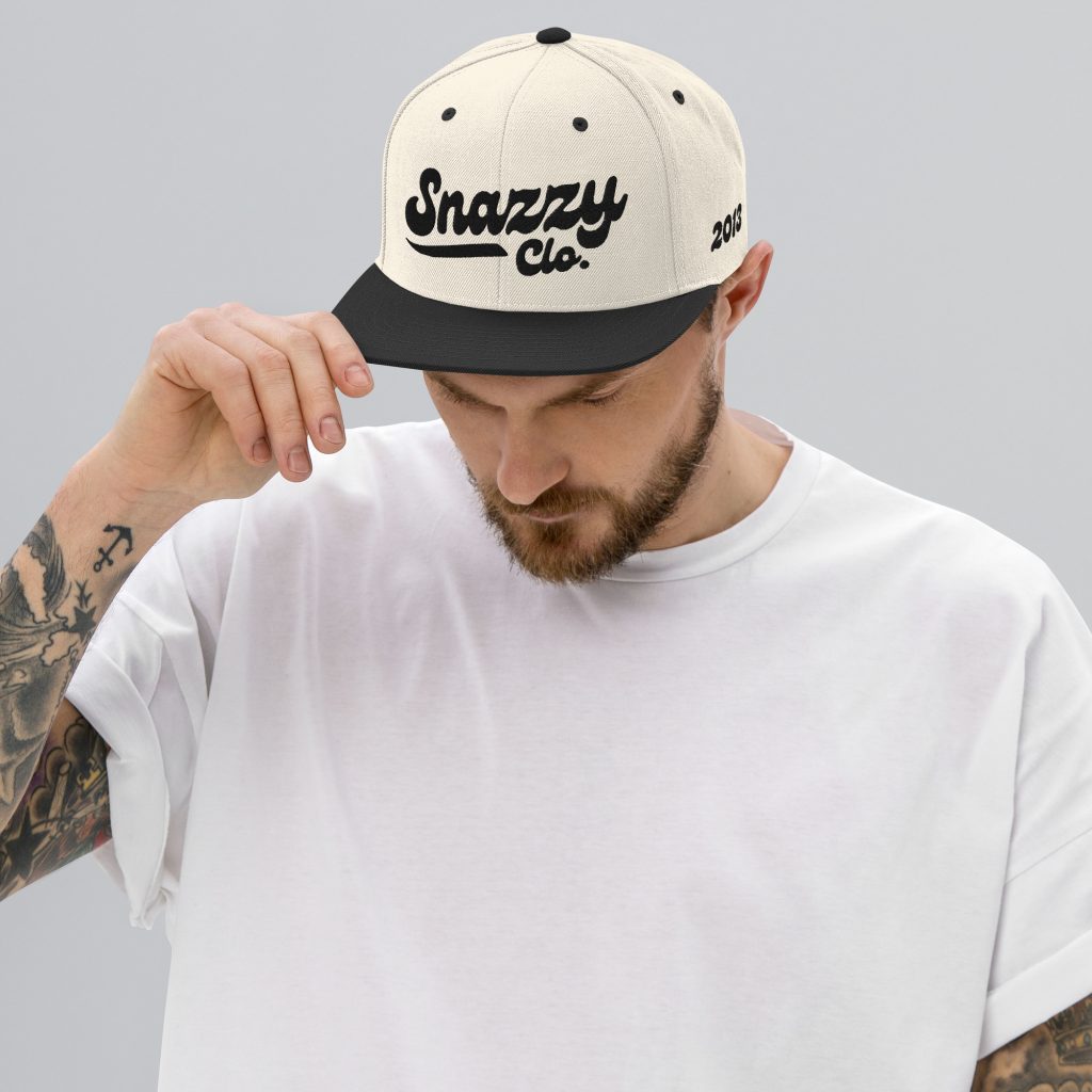 Genty Snapback Natur-Schwarz von SNAZZY CLOTHING – Rückansicht