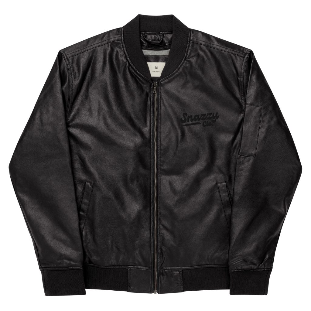 Genty Leather Jacket Schwarz von SNAZZY CLOTHING – Vorderansicht