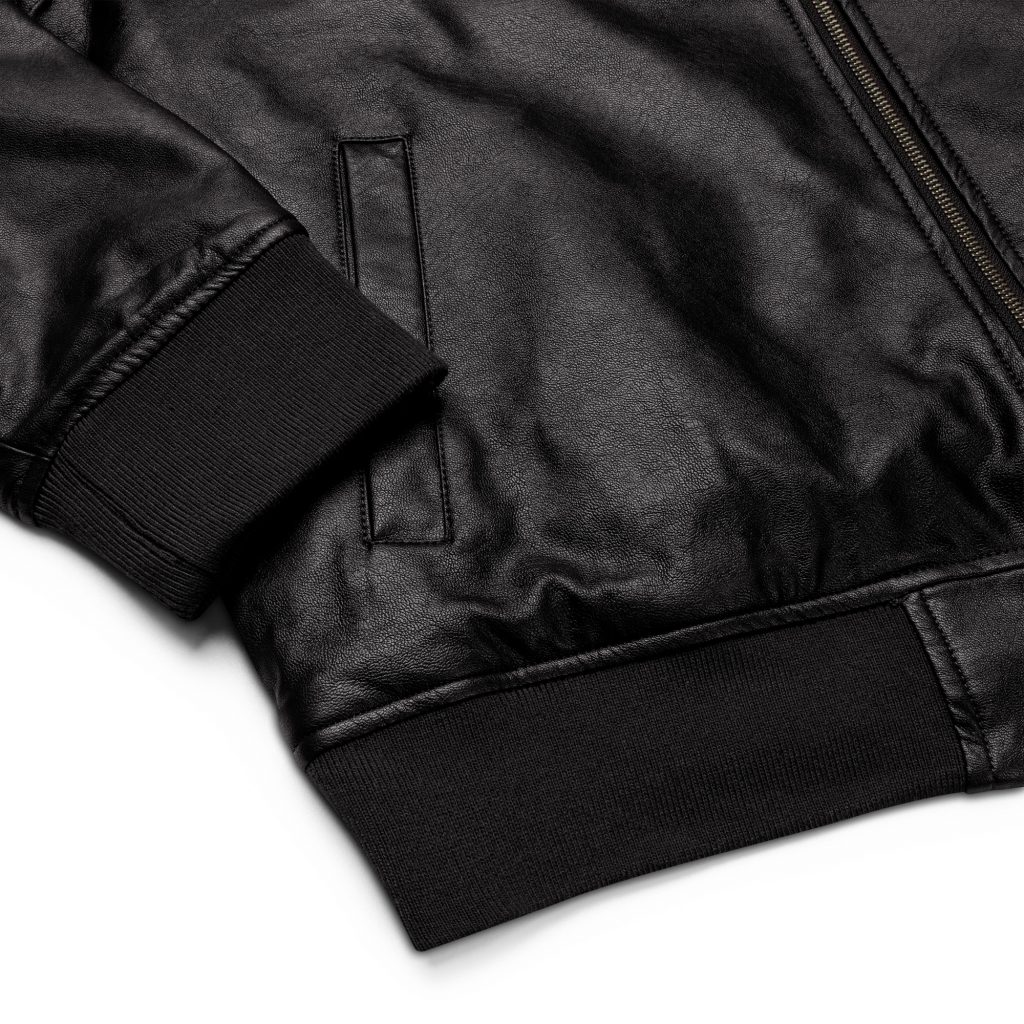 Genty Leather Jacket Schwarz von SNAZZY CLOTHING – Detailansicht