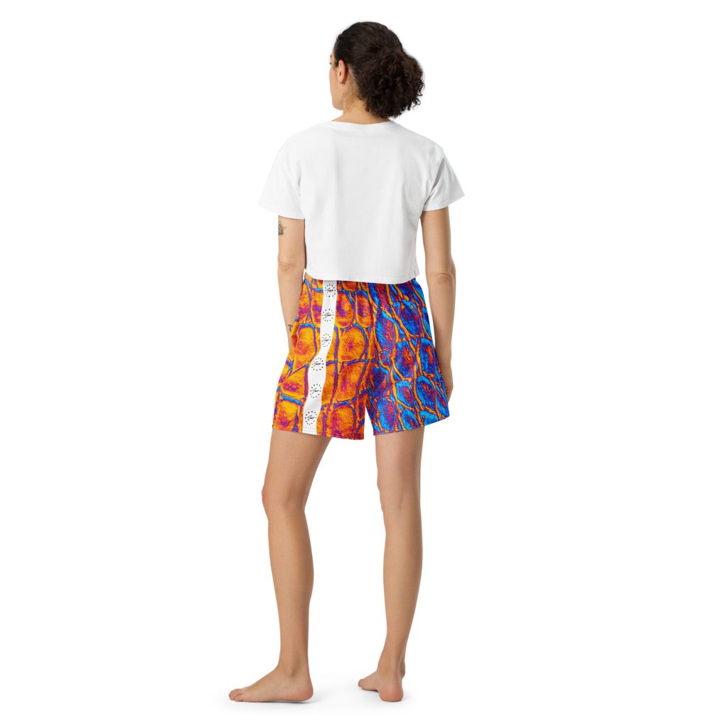 Trippy Croco Shorts Bunt von SNAZZY CLOTHING – Rückansicht