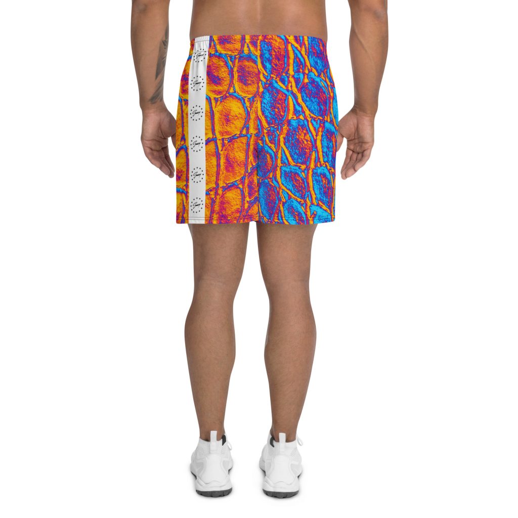 Trippy Croco Shorts Bunt von SNAZZY CLOTHING – Rückansicht