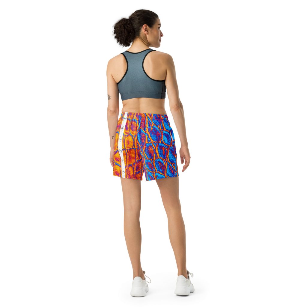 Trippy Croco Shorts Bunt von SNAZZY CLOTHING – Rückansicht