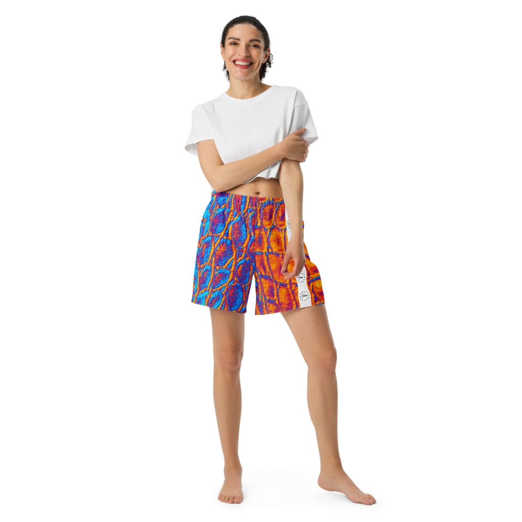 Trippy Croco Shorts Bunt von SNAZZY CLOTHING – Vorderansicht