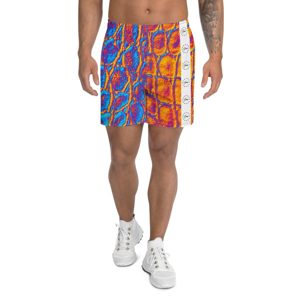 Trippy Croco Shorts Bunt von SNAZZY CLOTHING – Vorderansicht
