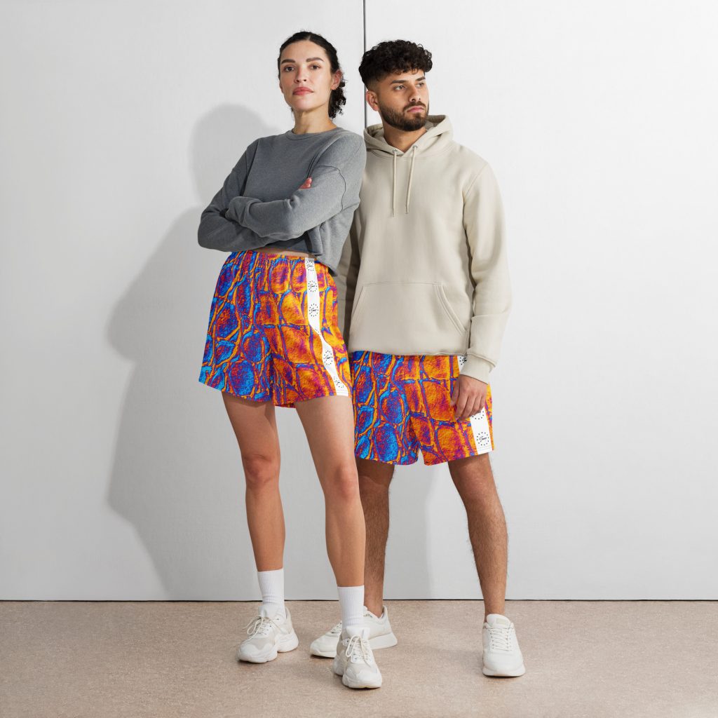 Trippy Croco Shorts Bunt von SNAZZY CLOTHING – Vorderansicht
