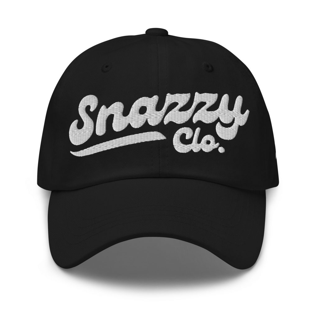 Genty Dad Cap Schwarz von SNAZZY CLOTHING – Vorderansicht