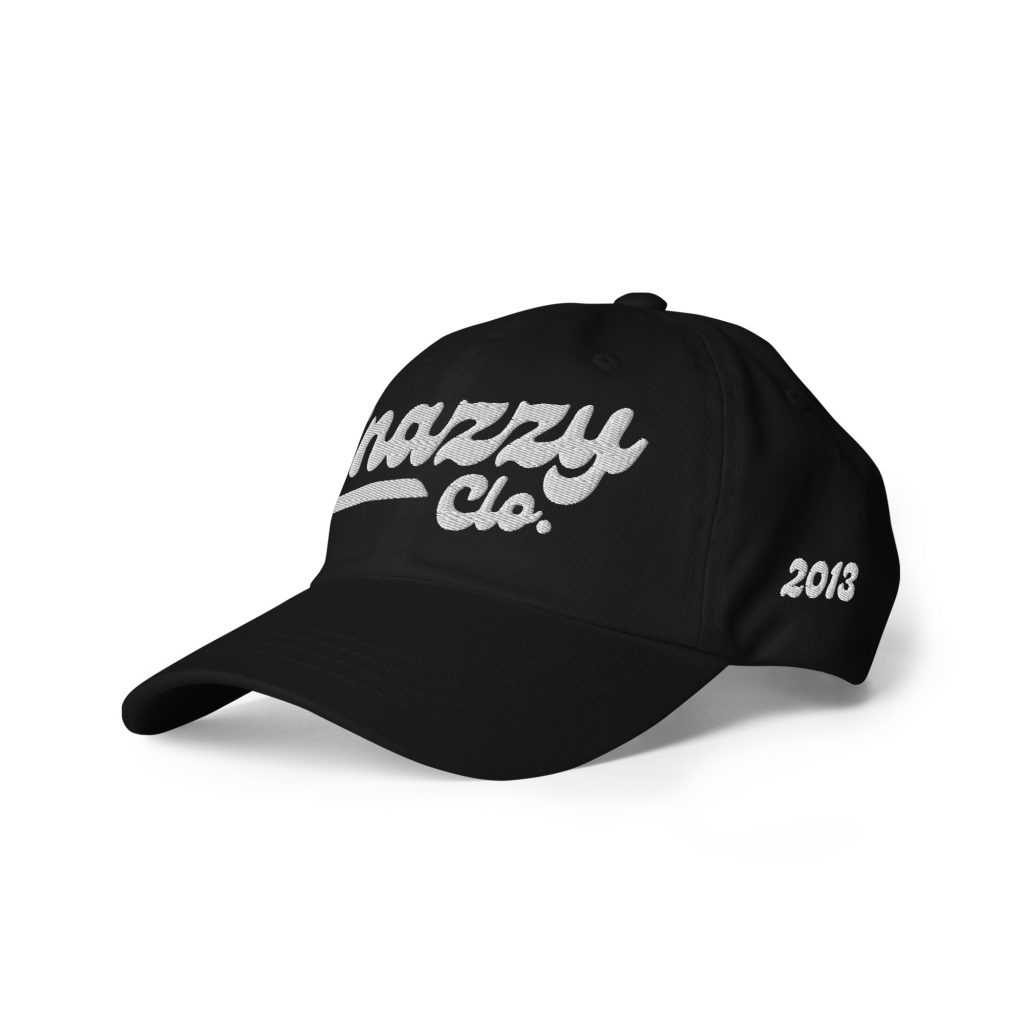 Genty Dad Cap Schwarz von SNAZZY CLOTHING – Vorderansicht