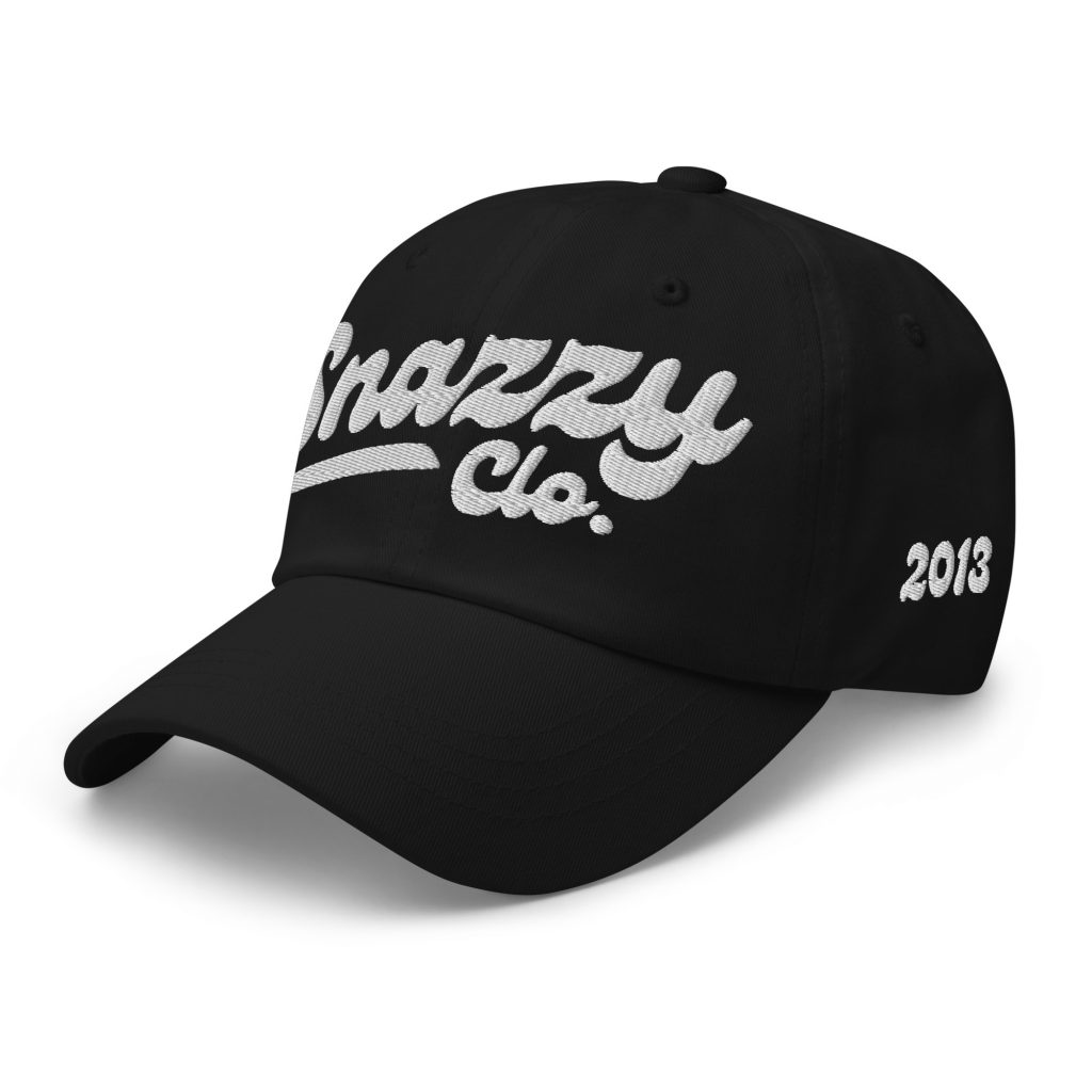 Genty Dad Cap Schwarz von SNAZZY CLOTHING – Vorderansicht