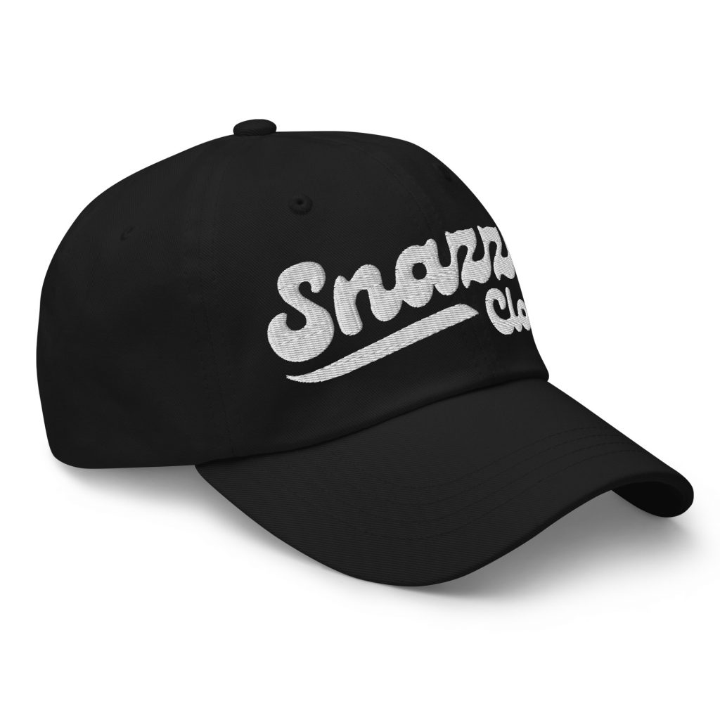 Genty Dad Cap Schwarz von SNAZZY CLOTHING – Vorderansicht