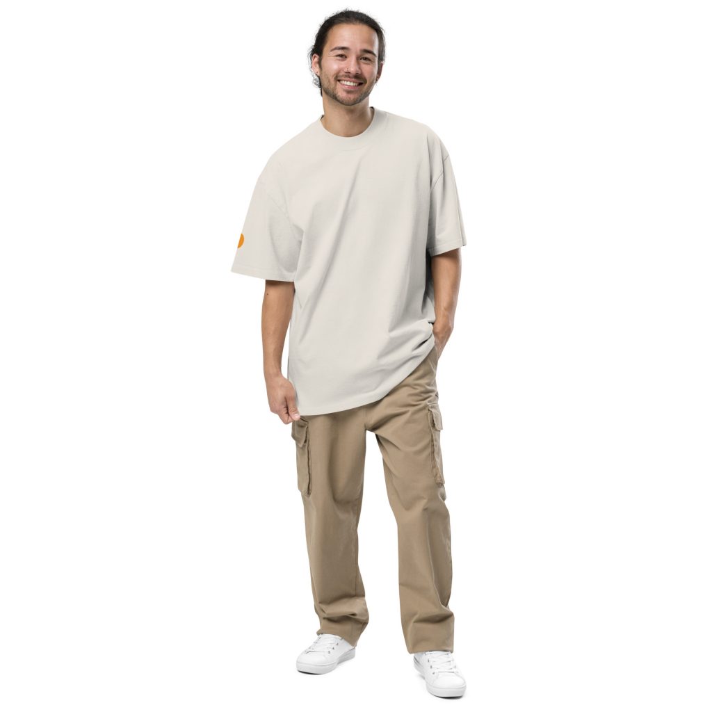 Cactus Oversized Faded T-Shirt Bone von SNAZZY CLOTHING – Vorderansicht