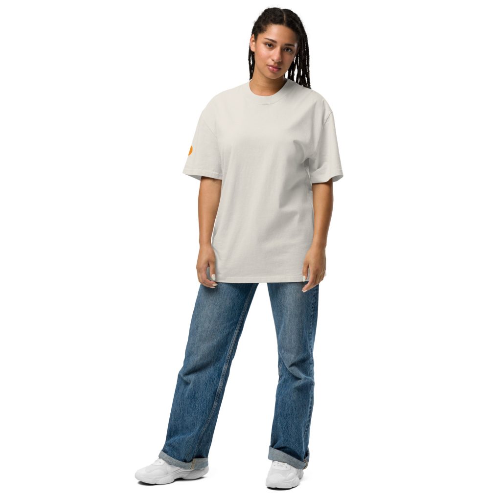 Cactus Oversized Faded T-Shirt Bone von SNAZZY CLOTHING – Vorderansicht