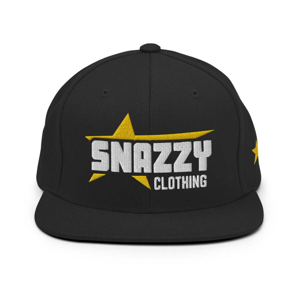 Bright Star Snapback Schwarz von SNAZZY CLOTHING – Rückansicht
