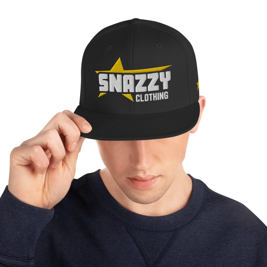 Bright Star Snapback Schwarz von SNAZZY CLOTHING – Rückansicht
