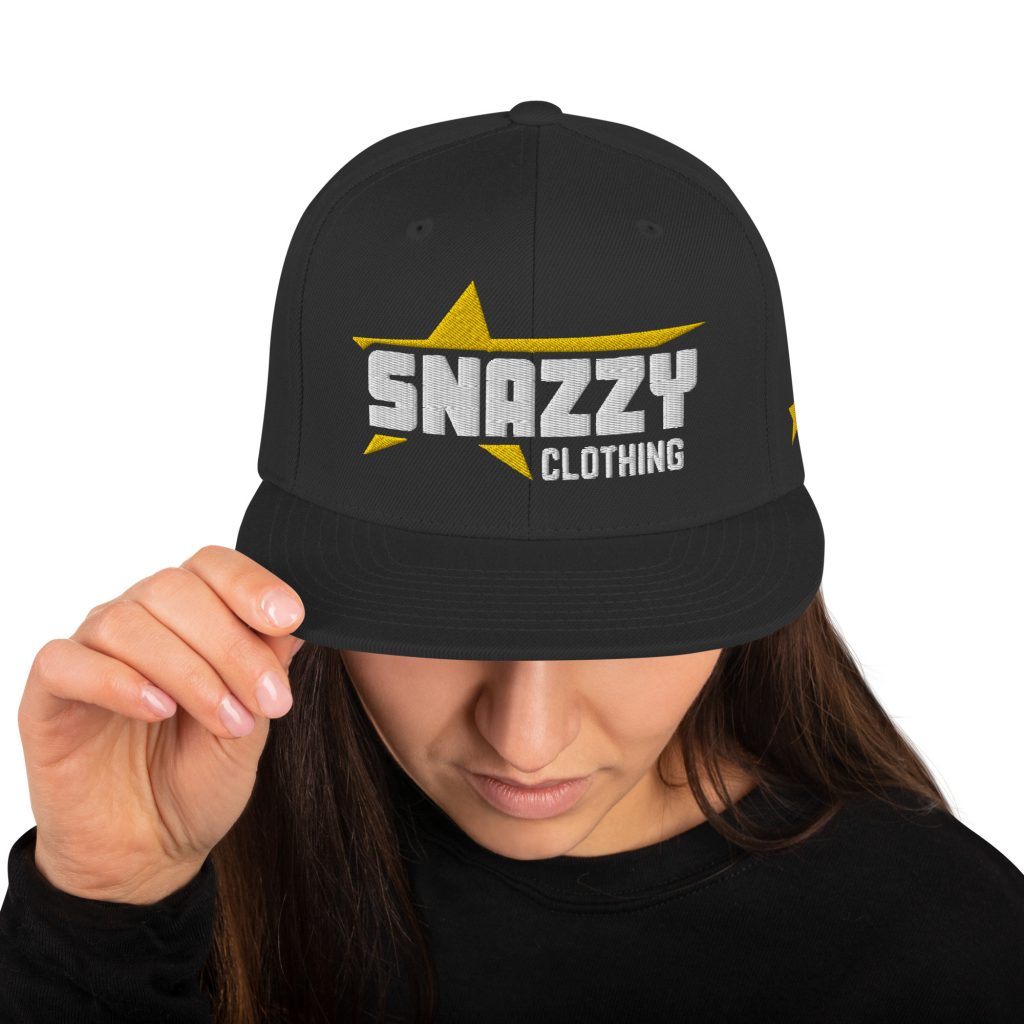 Bright Star Snapback Schwarz von SNAZZY CLOTHING – Rückansicht
