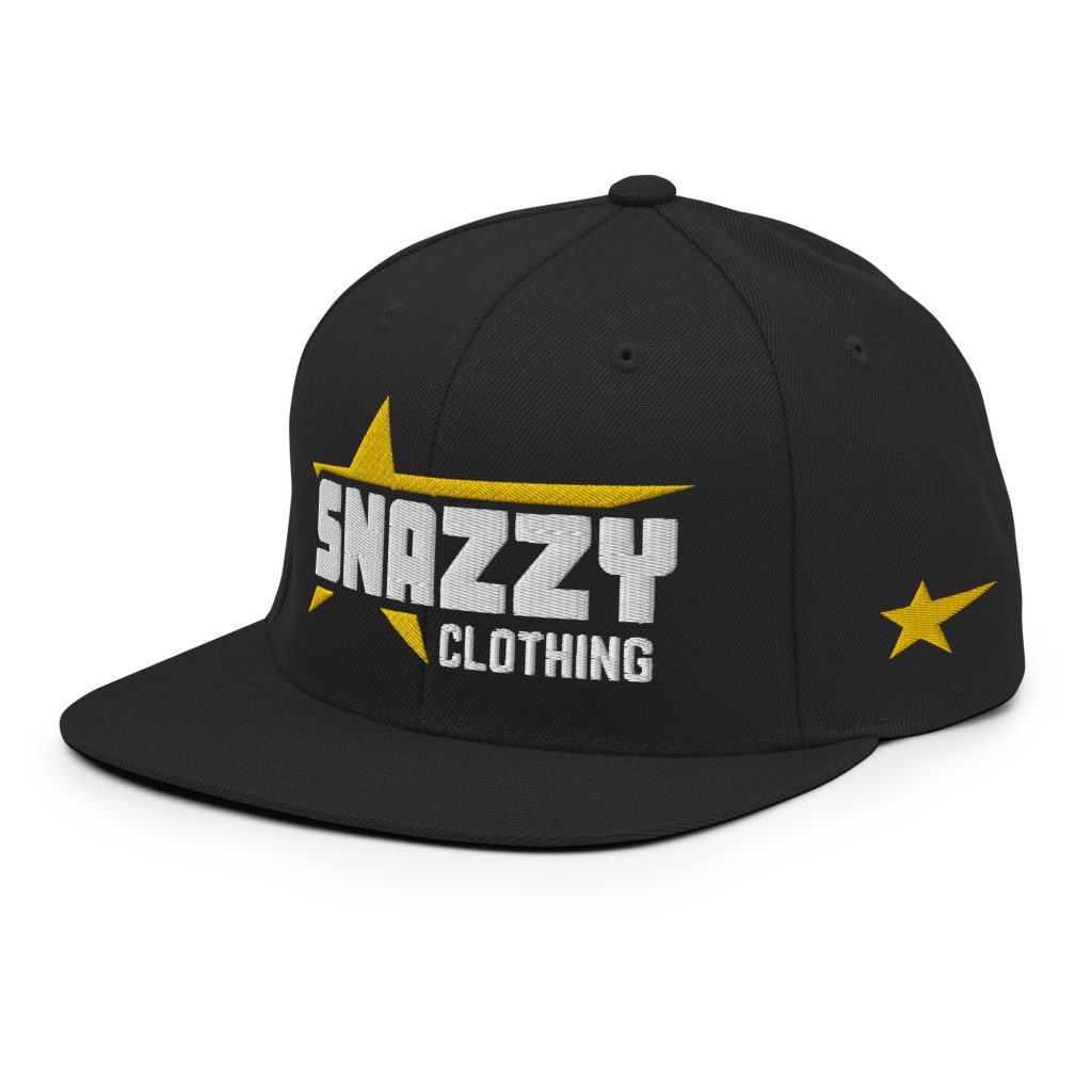 Bright Star Snapback Schwarz von SNAZZY CLOTHING – Rückansicht