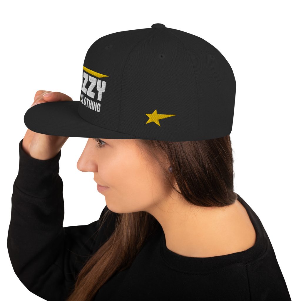 Bright Star Snapback Schwarz von SNAZZY CLOTHING – Rückansicht