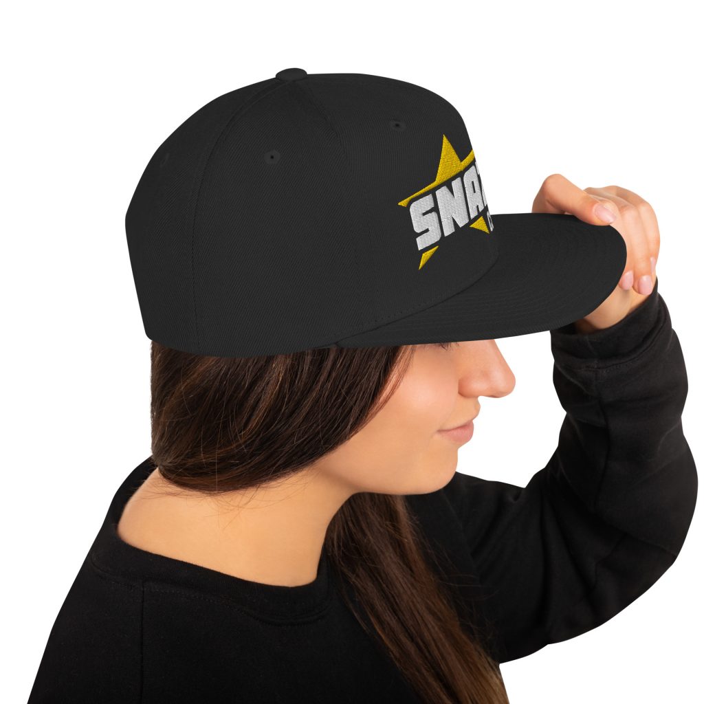 Bright Star Snapback Schwarz von SNAZZY CLOTHING – Rückansicht