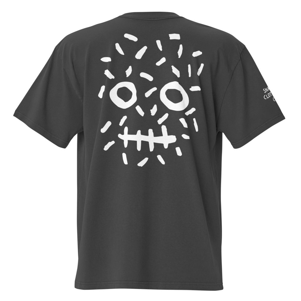 Illegal ≠ Wrong Oversized Faded T-Shirt Schwarz von SNAZZY CLOTHING – Rückansicht