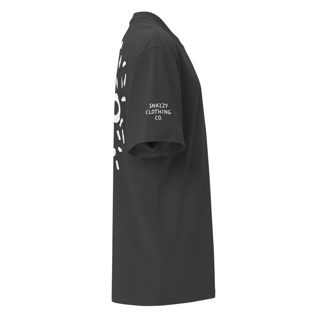 Illegal ≠ Wrong Oversized Faded T-Shirt Schwarz von SNAZZY CLOTHING – Seitenansicht