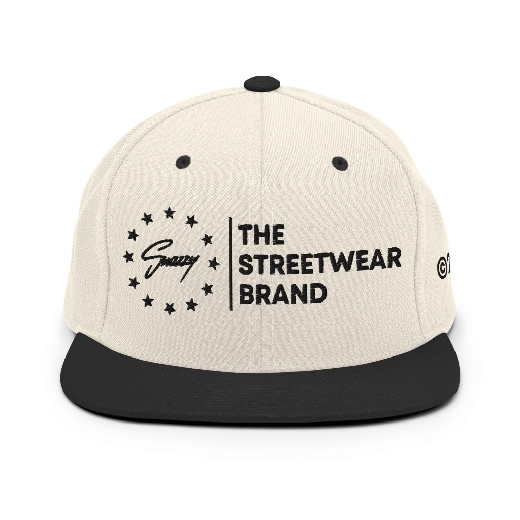 Copyright Snapback Natur-Schwarz von SNAZZY CLOTHING – Rückansicht