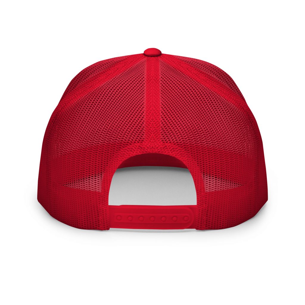 Limited Edition Trucker Snapback Rot-Weiß von SNAZZY CLOTHING – Rückansicht