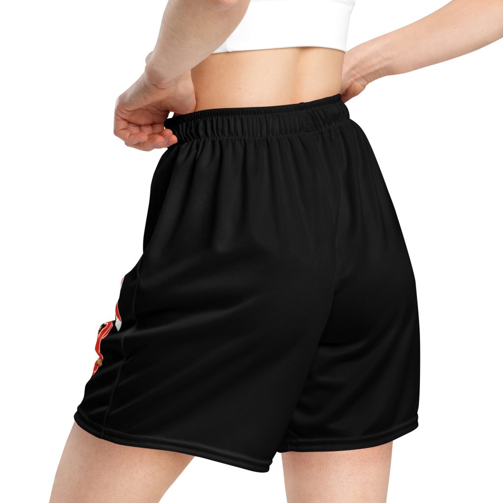 Tiger Mesh-Shorts Schwarz von SNAZZY CLOTHING – Seitenansicht