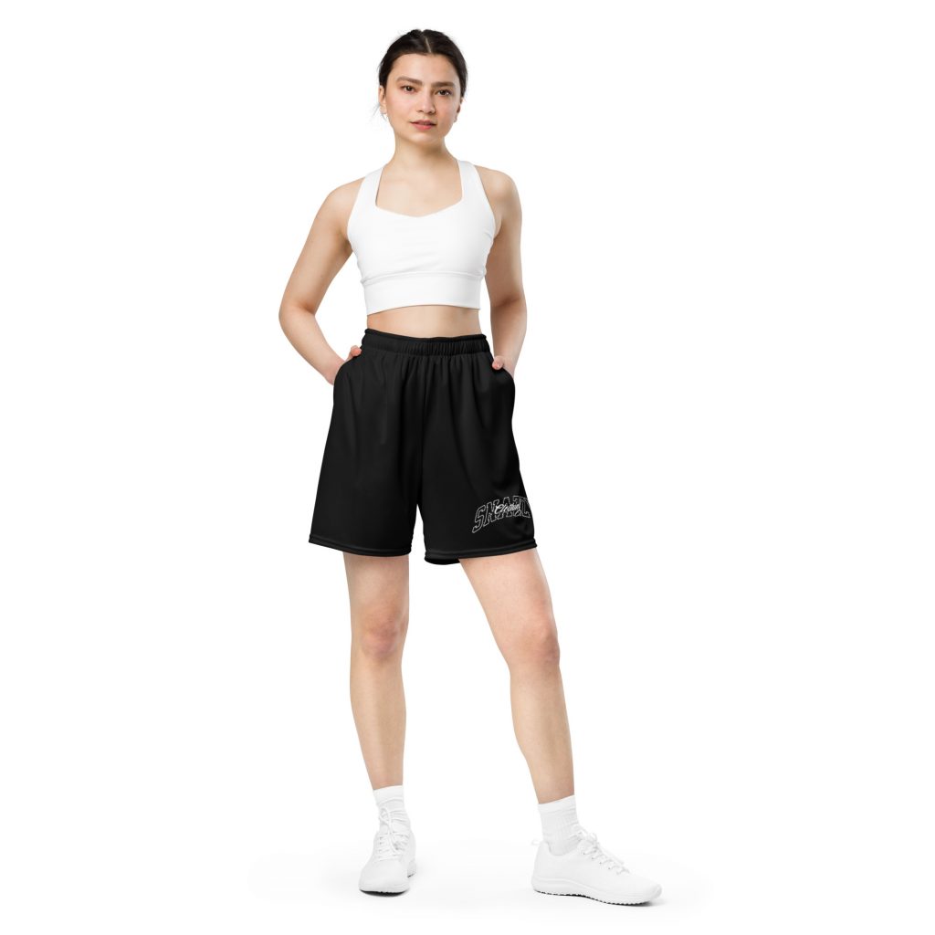 Highlight Mesh-Shorts Schwarz von SNAZZY CLOTHING – Vorderansicht