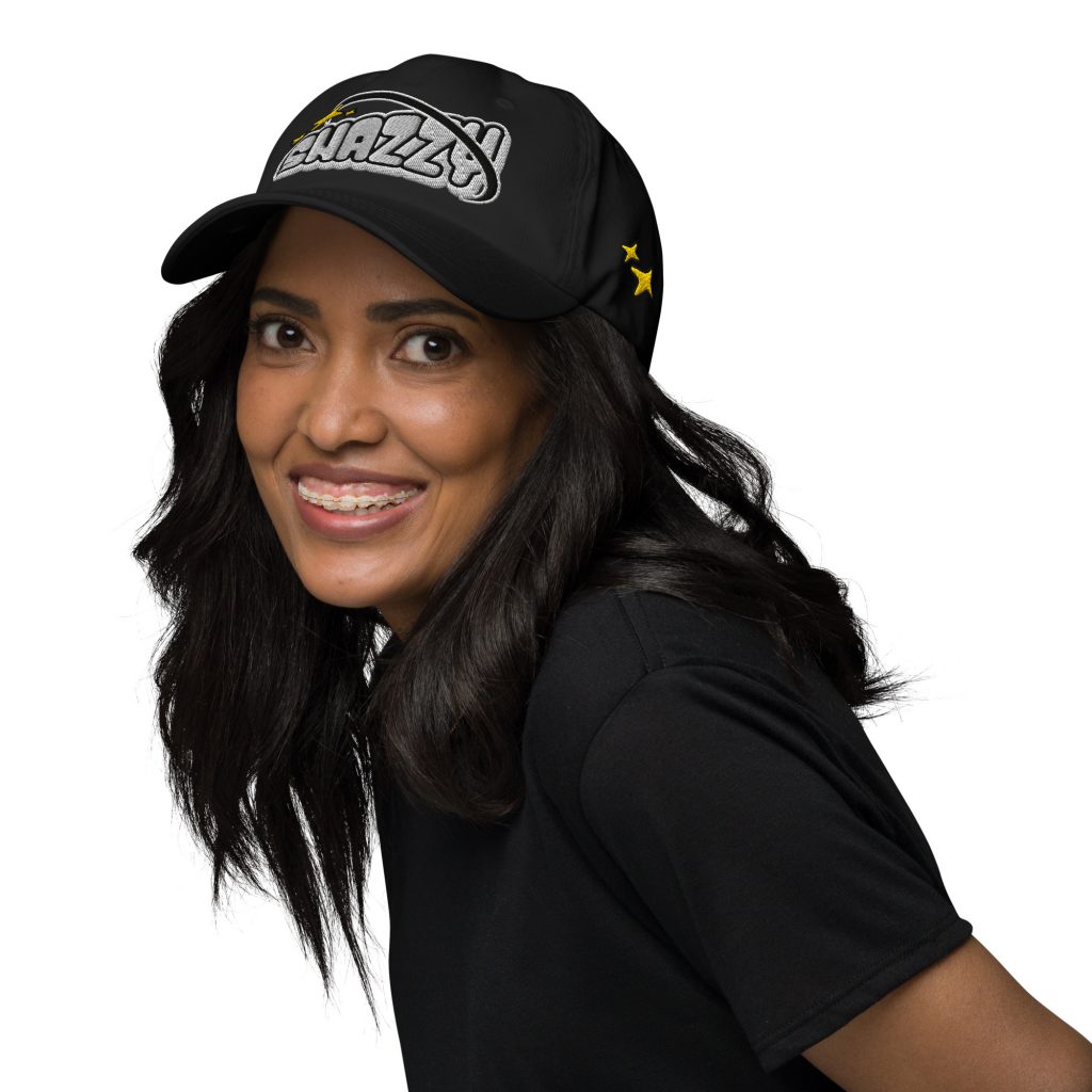 Go Big Dad Cap Schwarz von SNAZZY CLOTHING – Vorderansicht