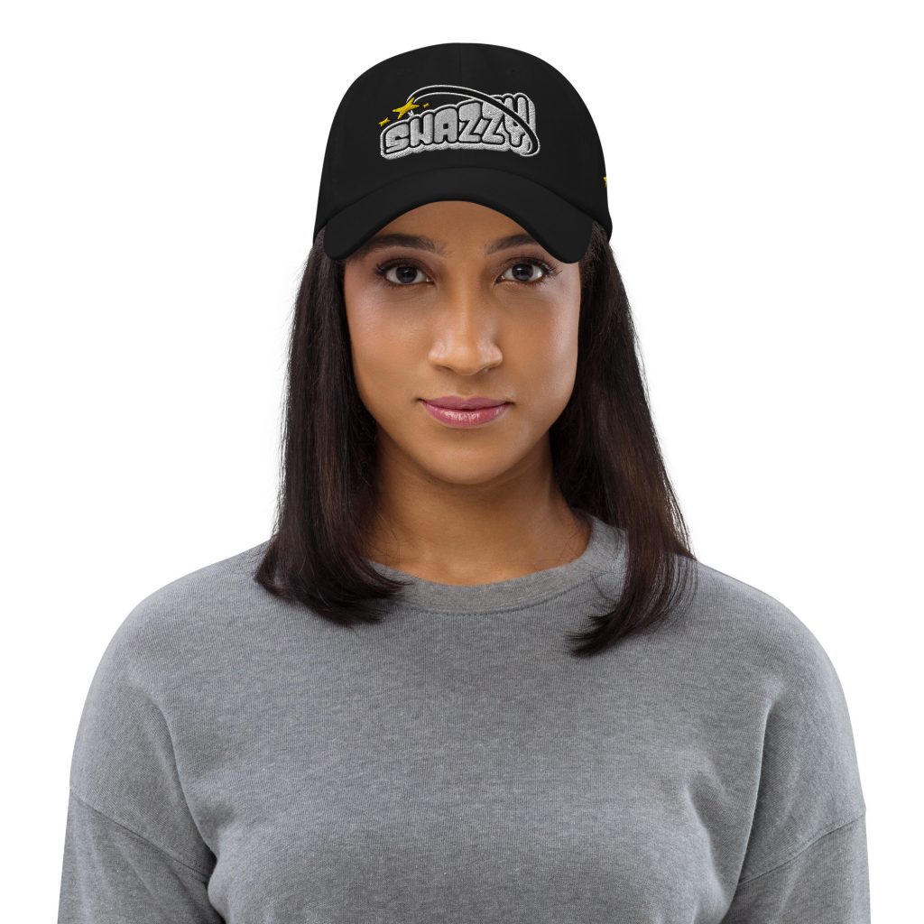Go Big Dad Cap Schwarz von SNAZZY CLOTHING – Vorderansicht