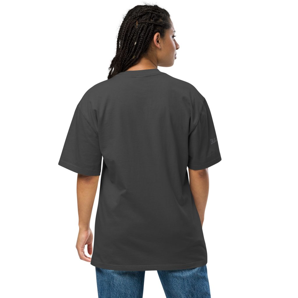Raawr Oversized Faded T-Shirt Schwarz von SNAZZY CLOTHING – Rückansicht