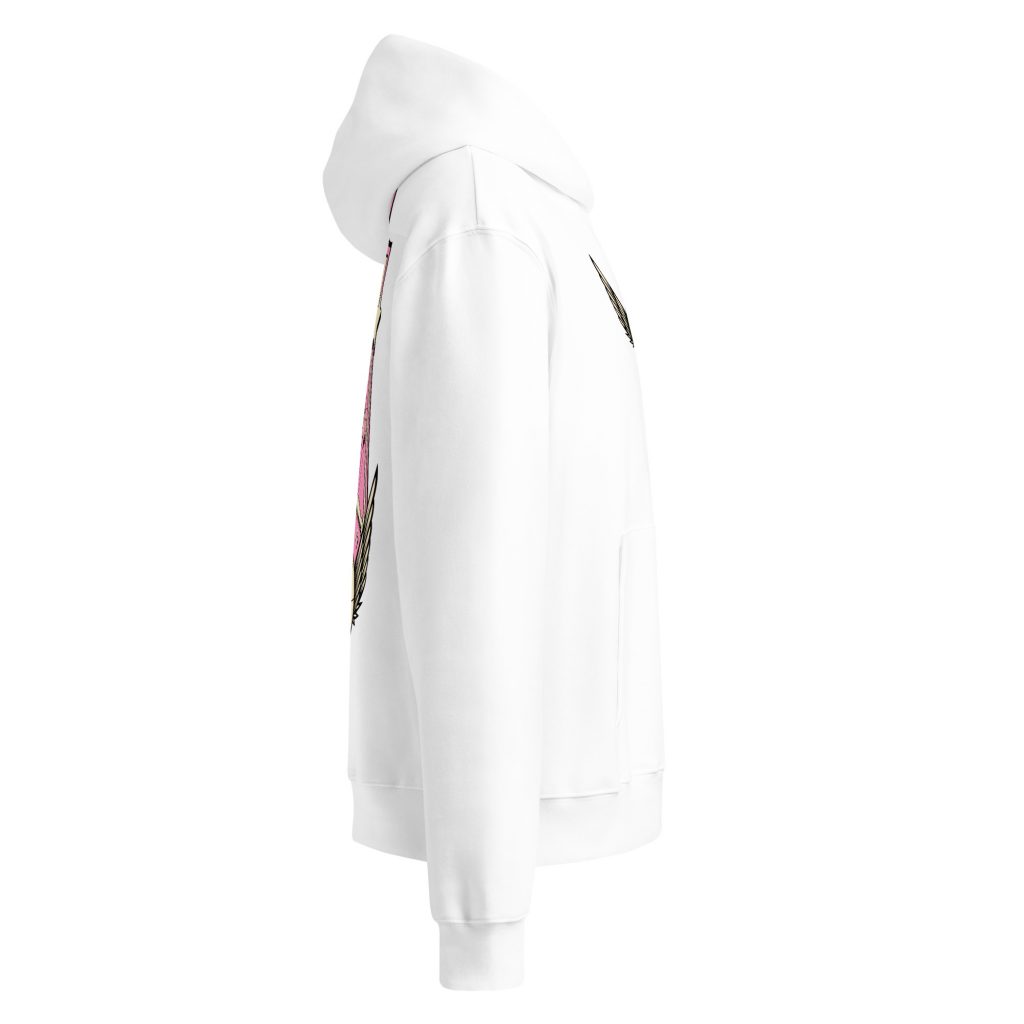 Basketball Team Oversized Hoodie Weiß von SNAZZY CLOTHING – Seitenansicht