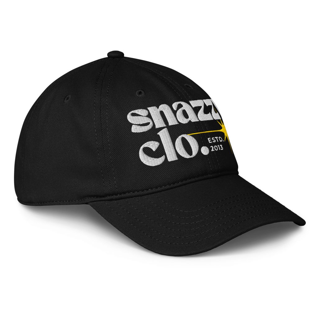 Shooting Star Baseball Cap Schwarz von SNAZZY CLOTHING – Vorderansicht