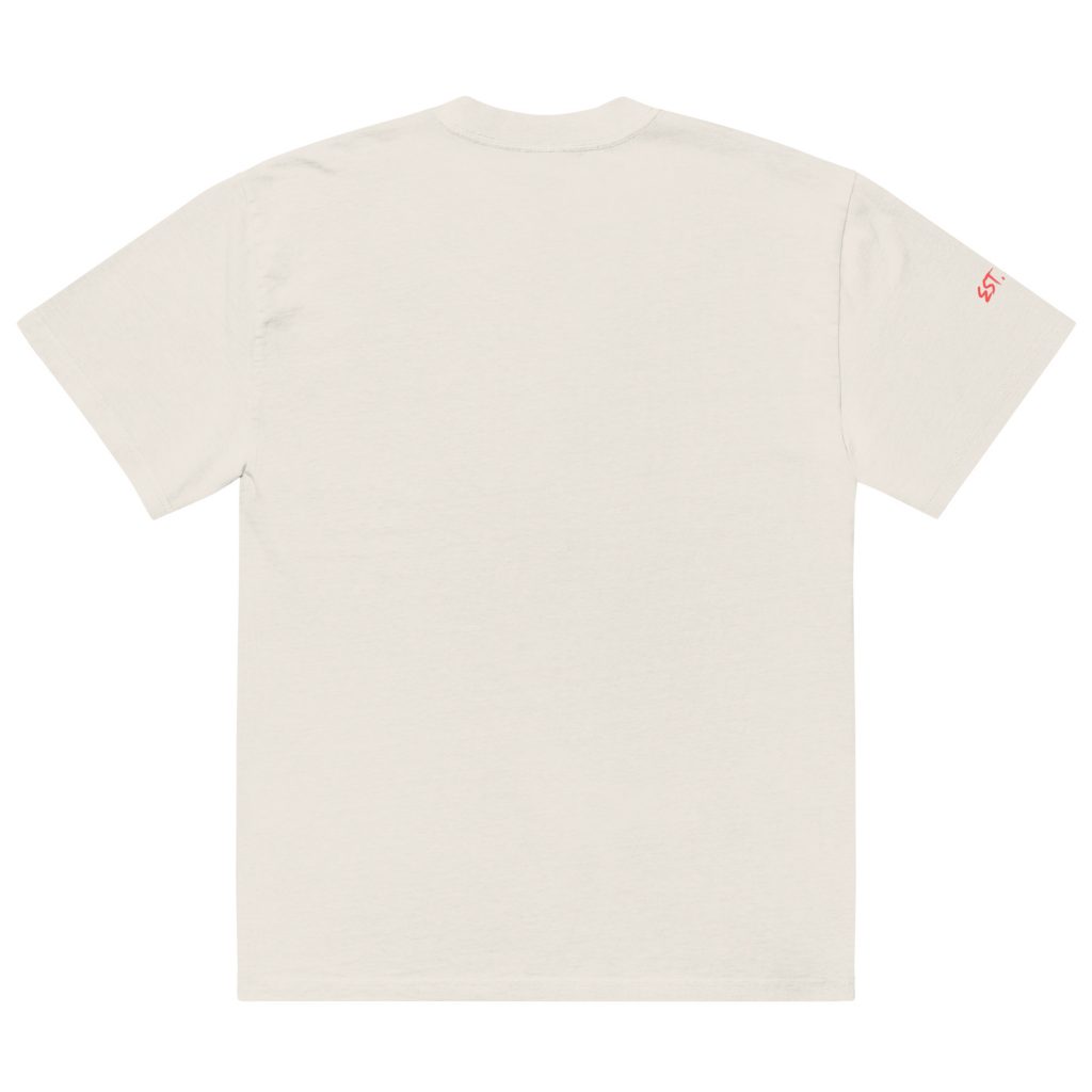 Viliancy Oversized Faded T-Shirt Beige von SNAZZY CLOTHING – Rückansicht