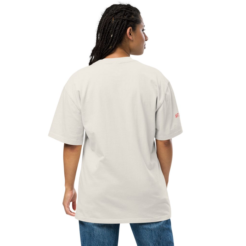 Viliancy Oversized Faded T-Shirt Beige von SNAZZY CLOTHING – Rückansicht